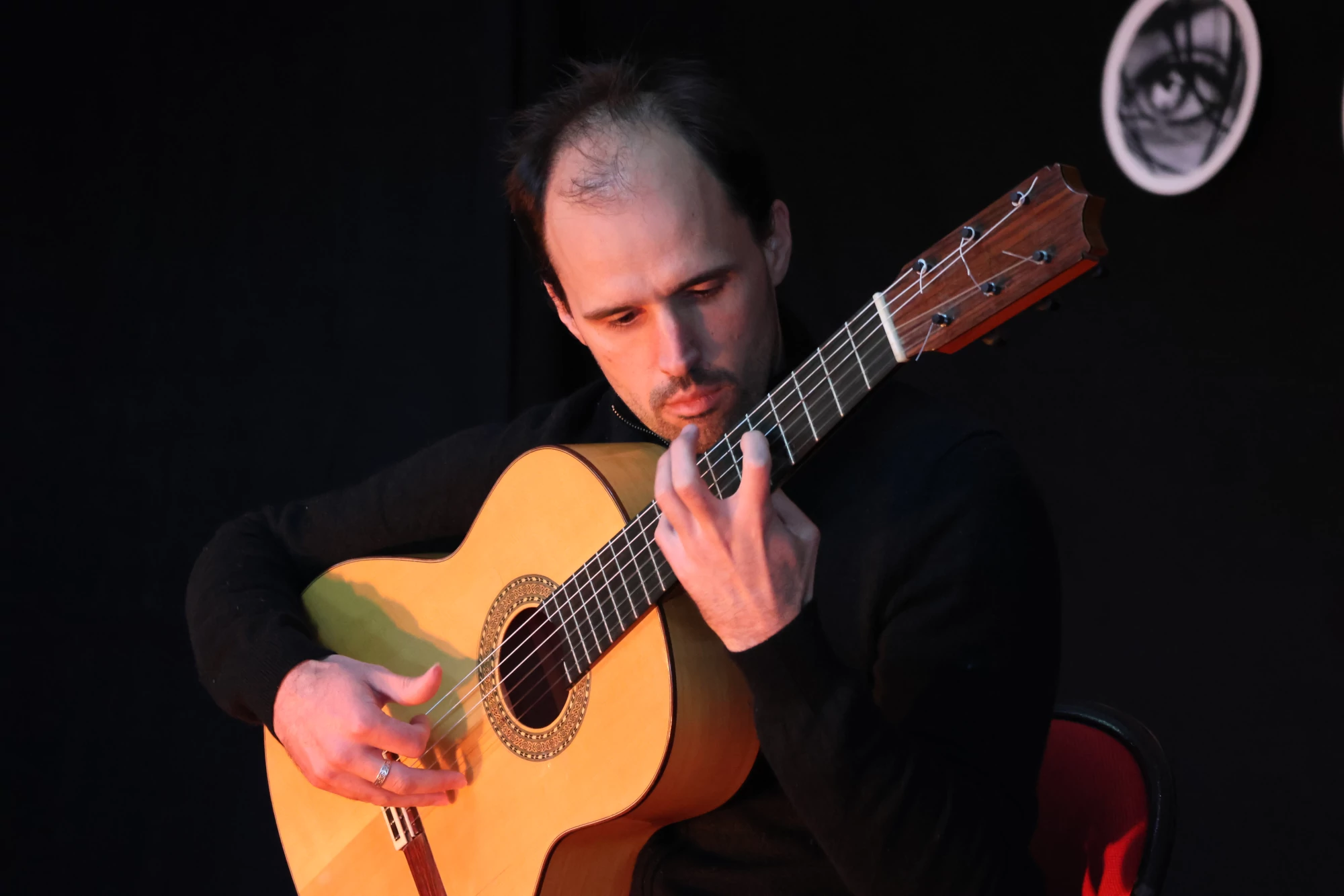 Pierre Jarriges playing guitar